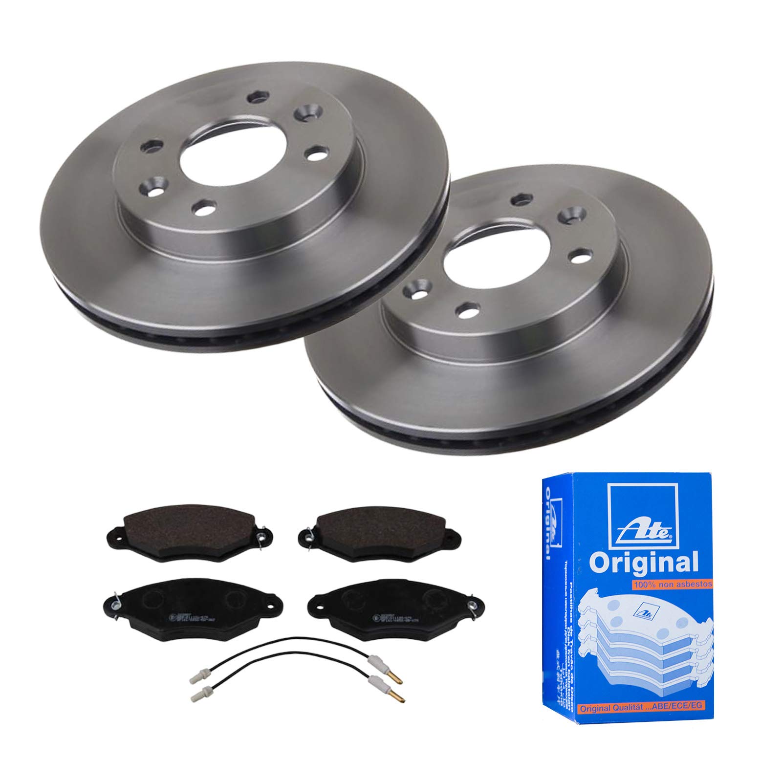 ATE Bremsen-Set 2 Bremsscheiben + Bremsbeläge Bremsensatz Ø238 Einbau Vorne Bremsscheiben-Set Scheibenbremsen passend für Renault Kangoo ATE Bremsen-Set 2 Bremsscheiben + Bremsbeläge Bremsensatz Ø238 Einbau Vorne Bremsscheiben-Set Scheibenbremsen passend für Renault Kangoo von ATE Bundle