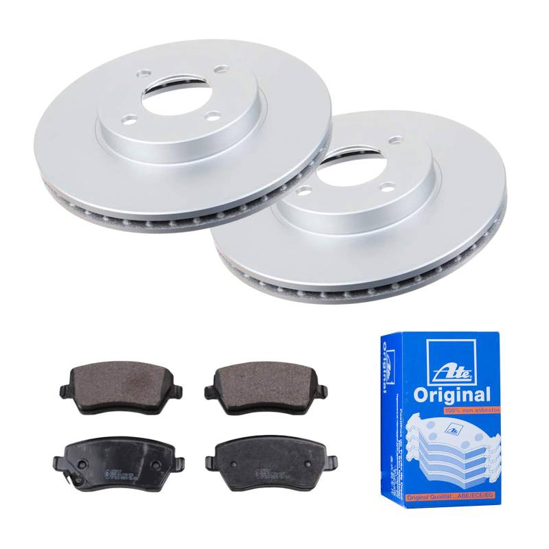 ATE 2 Bremsscheiben Ø260 Belüftet + Beläge für Nissan Micra 4 K13x Note E12 von ATE Bundle