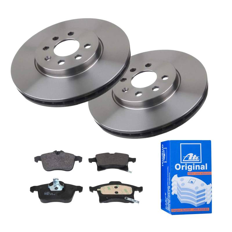 ATE Bremsen-Set 2 Bremsscheiben + Bremsbeläge Ø280 Einbau Vorne Bremsscheiben-Set Scheibenbremsen passend für Opel Combo Tour Meriva A X03 von ATE Bundle