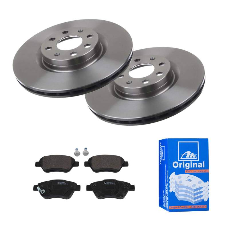 ATE Bremsen-Set 2 Bremsscheiben + Bremsbeläge Ø284 Einbau Vorne Bremsscheiben-Set Scheibenbremsen passend für Opel Adam M13 Vauxh. Adam M13 von ATE Bundle