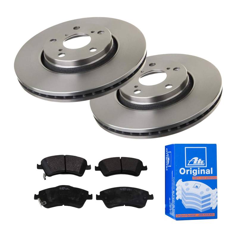 ATE Bremsen-Set 2 Bremsscheiben + Bremsbeläge Ø295 Einbau Vorne Bremsscheiben-Set Scheibenbremsen passend für Toyota Avensis Verso xR2x von ATE Bundle