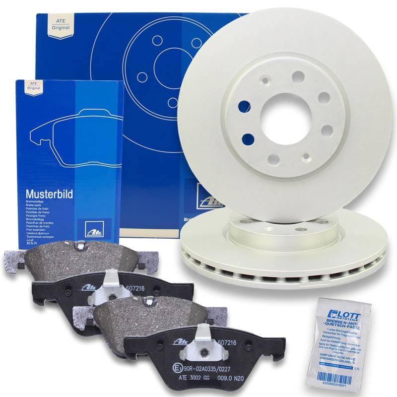 2 ATE Bremsscheiben Ø283mm + ATE Bremsbeläge vorne Bremsenset von ATE