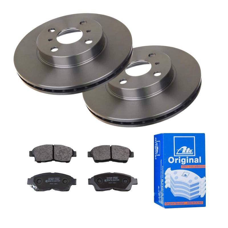 2 Bremsscheiben belüftet 255 mm + Bremsbeläge Vorne von ATE (1420-22341) Bremsensatz Bremsanlage Bremsen-Kit,Bremsenset, Bremsscheiben, Bremsbeläge, Bremsen-Set, Beläge, Bremsbelag, Bremsbelagsatz, von ATE Bundle