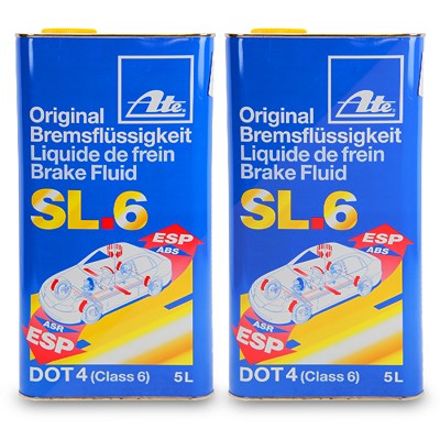 Ate 2x 5 Liter Bremsflüssigkeit SL.6 DOT4 von ATE