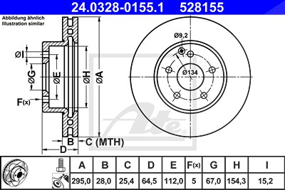 Ate 2x Bremsscheibe für Mercedes-Benz Ate 2x Bremsscheibe für Mercedes-Benz von ATE