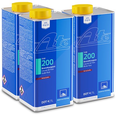 Ate 3x 1 Liter Bremsflüssigkeit Typ 200 DOT4 [Hersteller-Nr. 03.9901-6202.2] von ATE