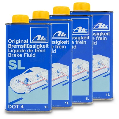Ate 4x 1 Liter Bremsflüssigkeit SL DOT4 [Hersteller-Nr. 03.9901-5802.2] von ATE