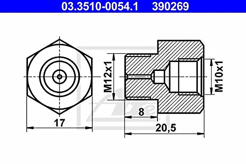 ATE 03.3510-0054.1 Adapter, Bremsleitung ATE 03.3510-0054.1 Adapter, Bremsleitung von ATE
