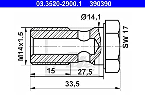 ATE 03.3520-2900.1 Hohlschraube ATE 03.3520-2900.1 Hohlschraube von ATE