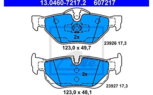 ATE 13.0460-7217.2 4x Bremsbeläge hinten ATE 13.0460-7217.2 4x Bremsbeläge hinten von ATE