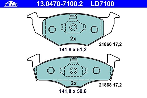 ATE 13.0470-7100.2 Bremsbelagsatz, Scheibenbremse ATE 13.0470-7100.2 Bremsbelagsatz, Scheibenbremse von ATE