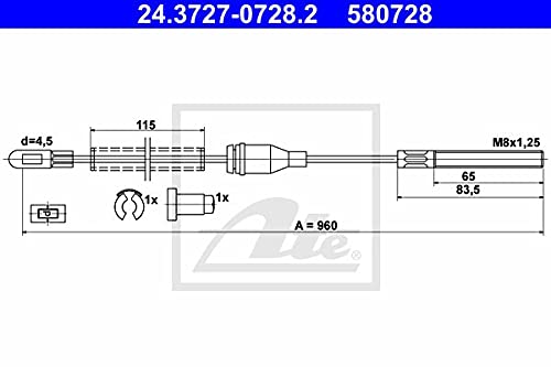 ATE 24372707282 Bremsseil von ATE