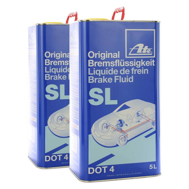 ATE 2X ORIGINAL Bremsflüssigkeit Brake Fluid SL DOT4 5 Liter // 03.9901-5803.2 von ATE