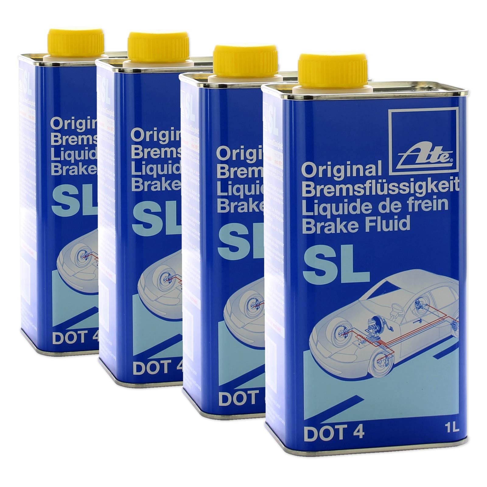 ATE 4X ORIGINAL Bremsflüssigkeit Brake Fluid SL DOT4 1 Liter // 03.9901-5802.2 ATE 4X ORIGINAL Bremsflüssigkeit Brake Fluid SL DOT4 1 Liter // 03.9901-5802.2 von ATE