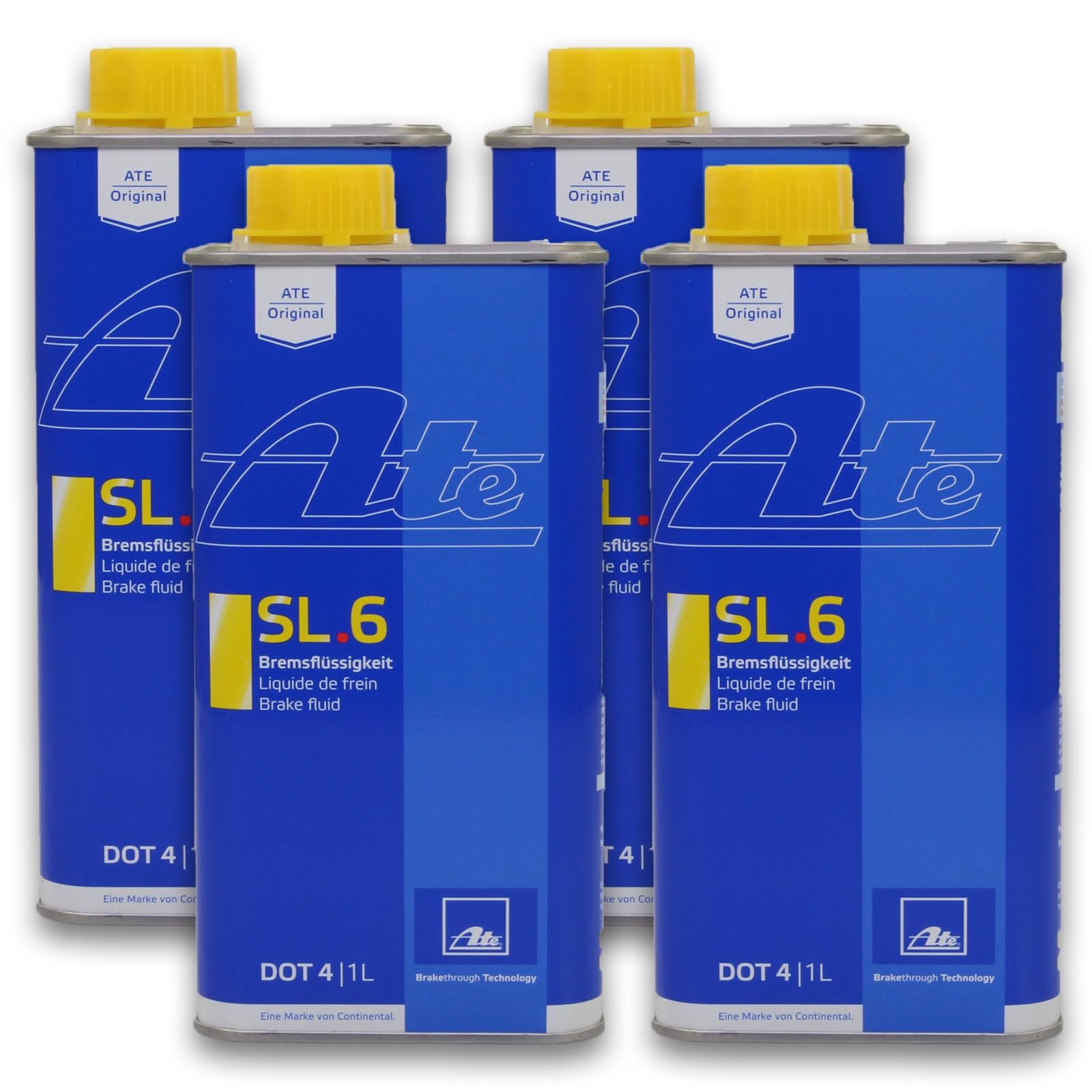 ATE 4X ORIGINAL Bremsflüssigkeit Brake Fluid SL.6 DOT4 1 Liter / 03.9901-6402.2 ATE 4X ORIGINAL Bremsflüssigkeit Brake Fluid SL.6 DOT4 1 Liter / 03.9901-6402.2 von ATE