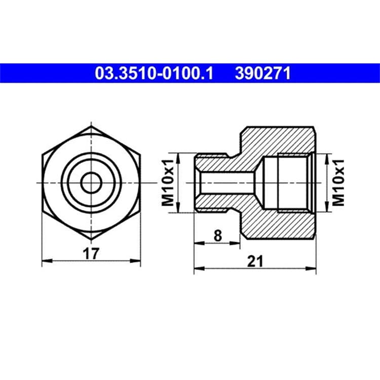 ATE Adapter f?r Bremsleitung ATE Adapter f?r Bremsleitung 03.3510-0100.1 von ATE