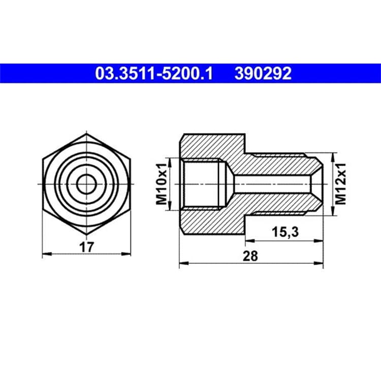 ATE Adapter f?r Bremsleitung ATE Adapter f?r Bremsleitung 03.3511-5200.1 von ATE