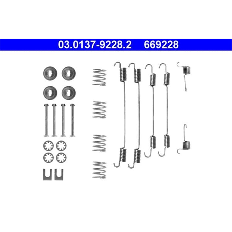 ATE Bremsbacken-Montagesatz hinten Citroen DS Dacia Mercedes Nissan Peugeot Renault ATE Bremsbacken-Montagesatz hinten Citroen DS Dacia Mercedes Nissan Peugeot Renault von ATE