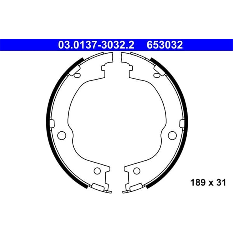 ATE Bremsbackensatz hinten Hyundai Santa Fe ATE Bremsbackensatz hinten Hyundai Santa Fe von ATE