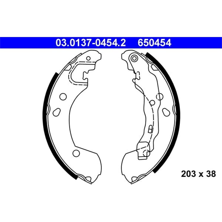 ATE Bremsbackensatz hinten Nissan Micra Note Renault Clio Modus ATE Bremsbackensatz hinten Nissan Micra Note Renault Clio Modus von ATE