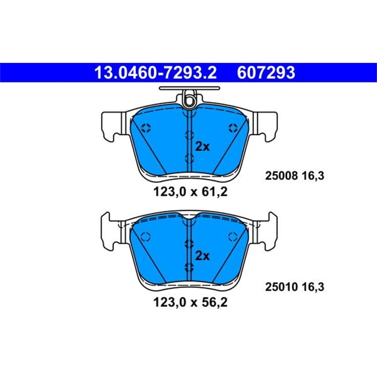 ATE Bremsbel?ge hinten Audi A3 Q2 Tt Seat Ateca VW Golf Touran ATE Bremsbel?ge hinten Audi A3 Q2 Tt Seat Ateca VW Golf Touran von ATE