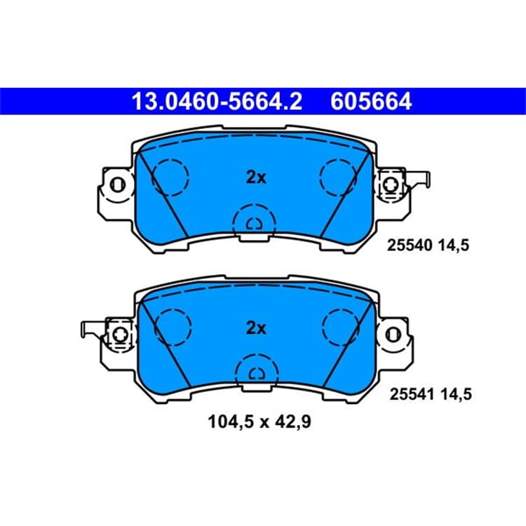 ATE Bremsbel?ge hinten Mazda Cx-3 Cx-5 ATE Bremsbel?ge hinten Mazda Cx-3 Cx-5 von ATE