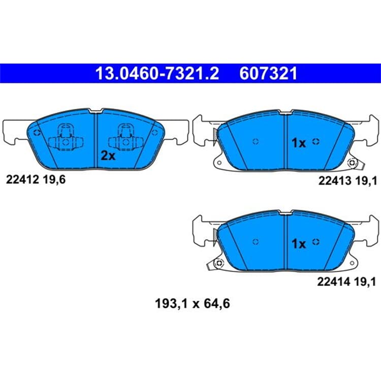 ATE Bremsbel?ge vorne Ford Edge Ford Galaxy S-Max ATE Bremsbel?ge vorne Ford Edge Ford Galaxy S-Max von ATE