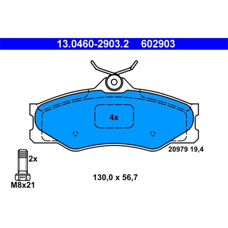 ATE Bremsbel?ge vorne VW Transporter T3 ATE Bremsbel?ge vorne VW Transporter T3 von ATE
