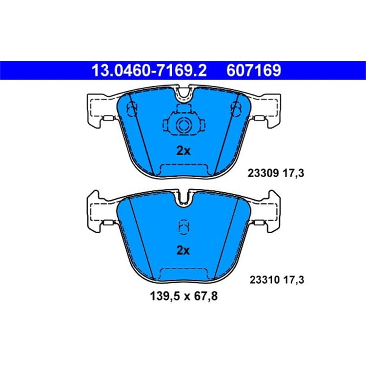 ATE Bremsbel?ge hinten BMW 1 3 5 6 7 X5 X6 ATE Bremsbel?ge hinten BMW 1 3 5 6 7 X5 X6 von ATE