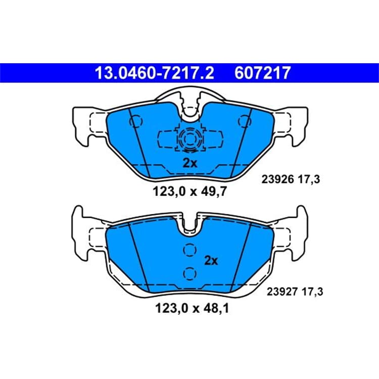 ATE Bremsbel?ge hinten BMW 1 3 X1 ATE Bremsbel?ge hinten BMW 1 3 X1 von ATE