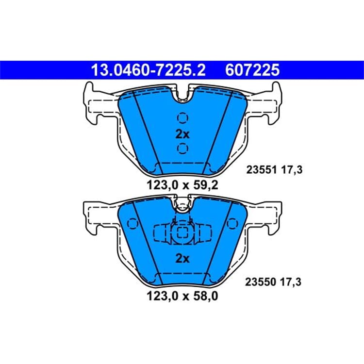 ATE Bremsbel?ge hinten BMW 3er E90 X1 ATE Bremsbel?ge hinten BMW 3er E90 X1 von ATE