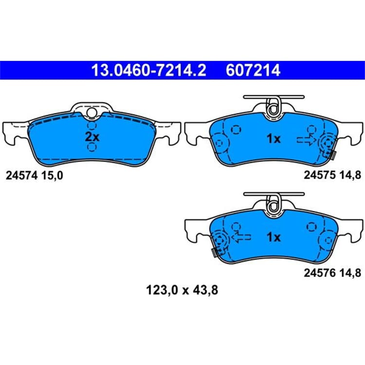 ATE Bremsbel?ge hinten Daihatsu Charade Toyota Yaris von ATE