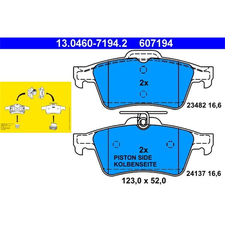 ATE Bremsbel?ge hinten Ford Tourneo Transit Opel Signum Vectra Saab 9-3 von ATE