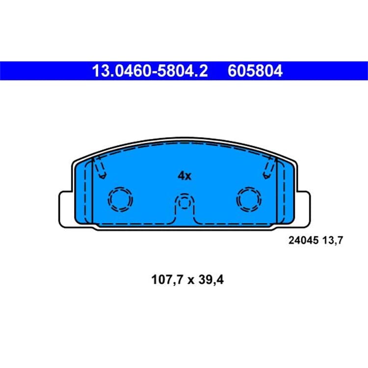 ATE Bremsbel?ge hinten Mazda 323 6 626 Premacy ATE Bremsbel?ge hinten Mazda 323 6 626 Premacy von ATE