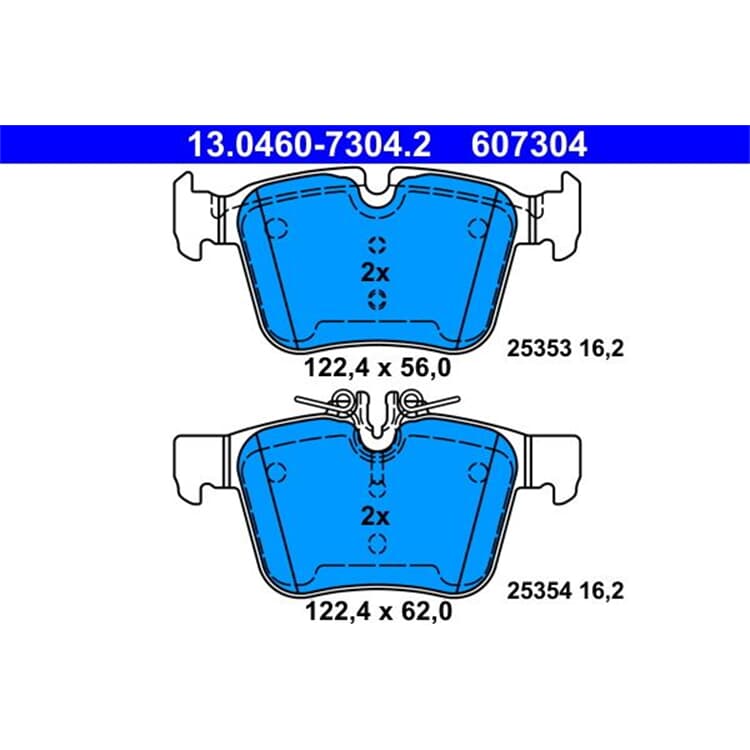 ATE Bremsbel?ge hinten Mercedes C-Klasse W205 von ATE