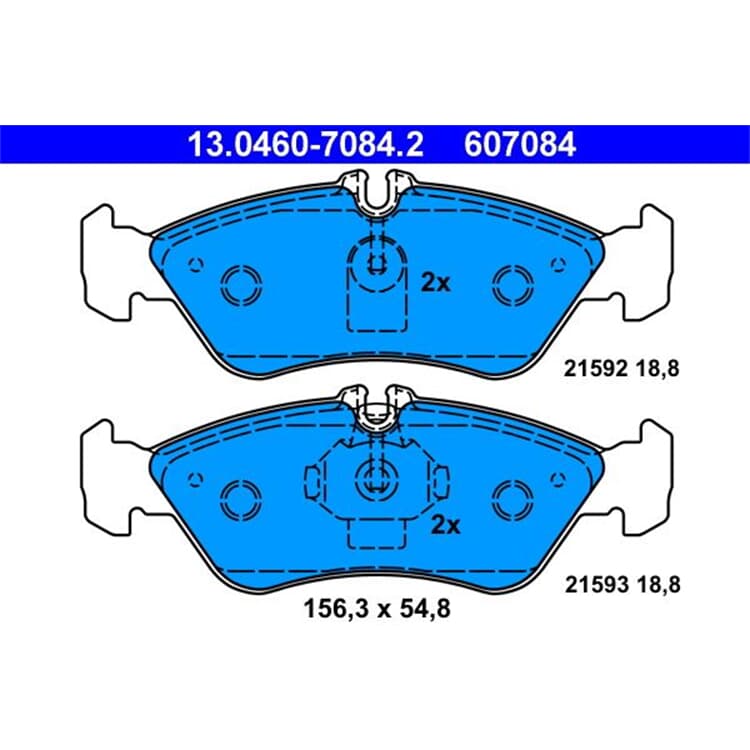 ATE Bremsbel?ge hinten Mercedes Sprinter VW Lt ATE Bremsbel?ge hinten Mercedes Sprinter VW Lt von ATE