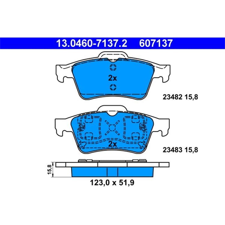 ATE Bremsbel?ge hinten Nissan Primera Renault Espace Laguna Megane Vel ATE Bremsbel?ge hinten Nissan Primera Renault Espace Laguna Megane Vel von ATE
