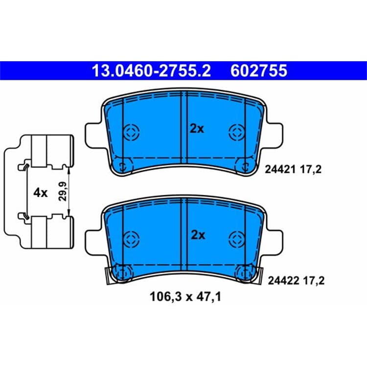 ATE Bremsbel?ge hinten Opel Insignia Saab 9-5 ATE Bremsbel?ge hinten Opel Insignia Saab 9-5 von ATE