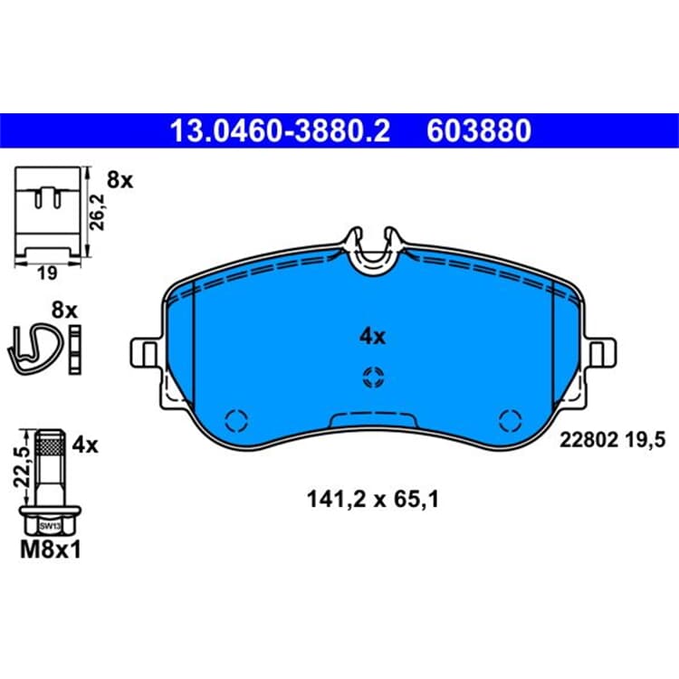 ATE Bremsbel?ge hinten VW Amarok Crafter Grand ATE Bremsbel?ge hinten VW Amarok Crafter Grand von ATE