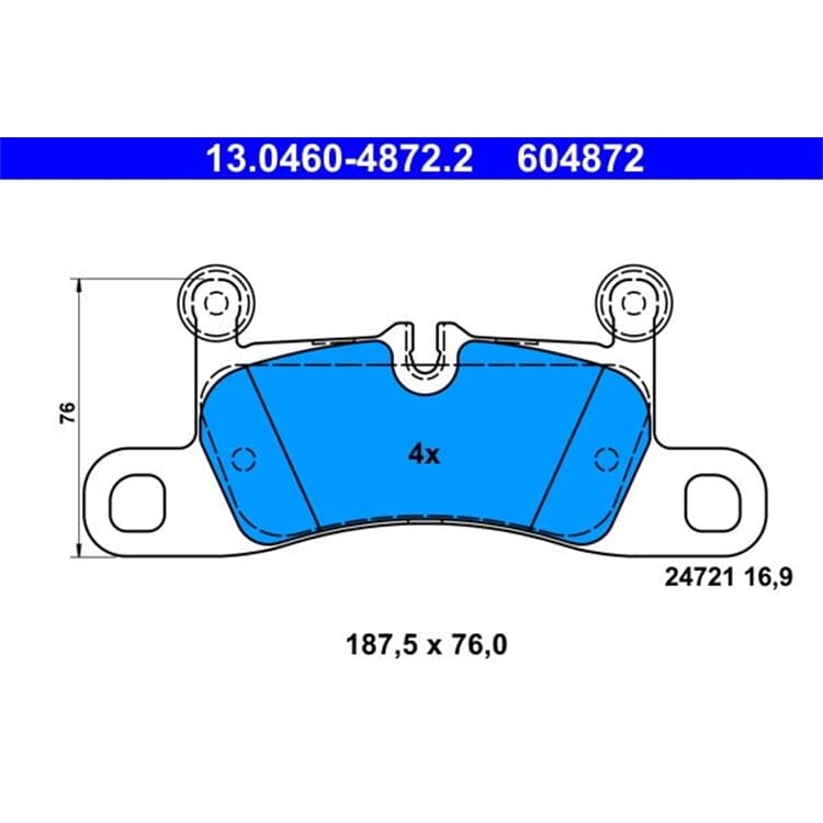 ATE Bremsbel?ge hinten VW Touareg 3.0 3.6 4.2 V6 V8 TDI ATE Bremsbel?ge hinten VW Touareg 3.0 3.6 4.2 V6 V8 TDI von ATE