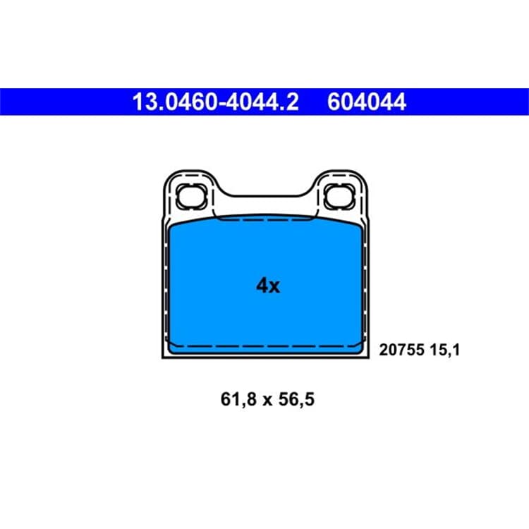 ATE Bremsbel?ge hinten Volvo C70 S70 V70 ATE Bremsbel?ge hinten Volvo C70 S70 V70 von ATE