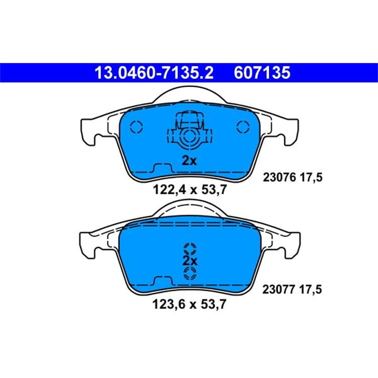 ATE Bremsbel?ge hinten Volvo S60 S80 V70 Xc70 ATE Bremsbel?ge hinten Volvo S60 S80 V70 Xc70 von ATE