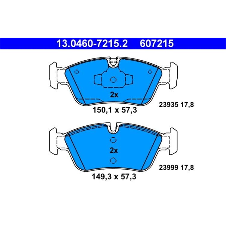 ATE Bremsbel?ge vorne BMW 1 3 ATE Bremsbel?ge vorne BMW 1 3 von ATE