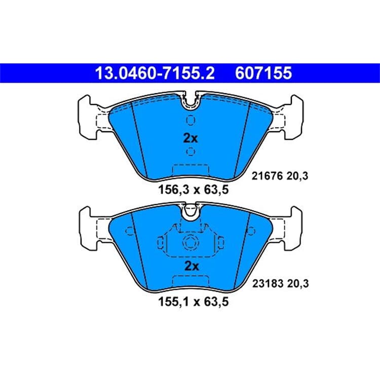ATE Bremsbel?ge vorne BMW 3 X3 Z4 MG Mg ATE Bremsbel?ge vorne BMW 3 X3 Z4 MG Mg von ATE
