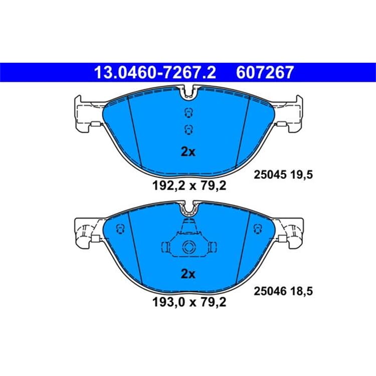 ATE Bremsbel?ge vorne BMW 5er F10 6er F12 7er F01 von ATE