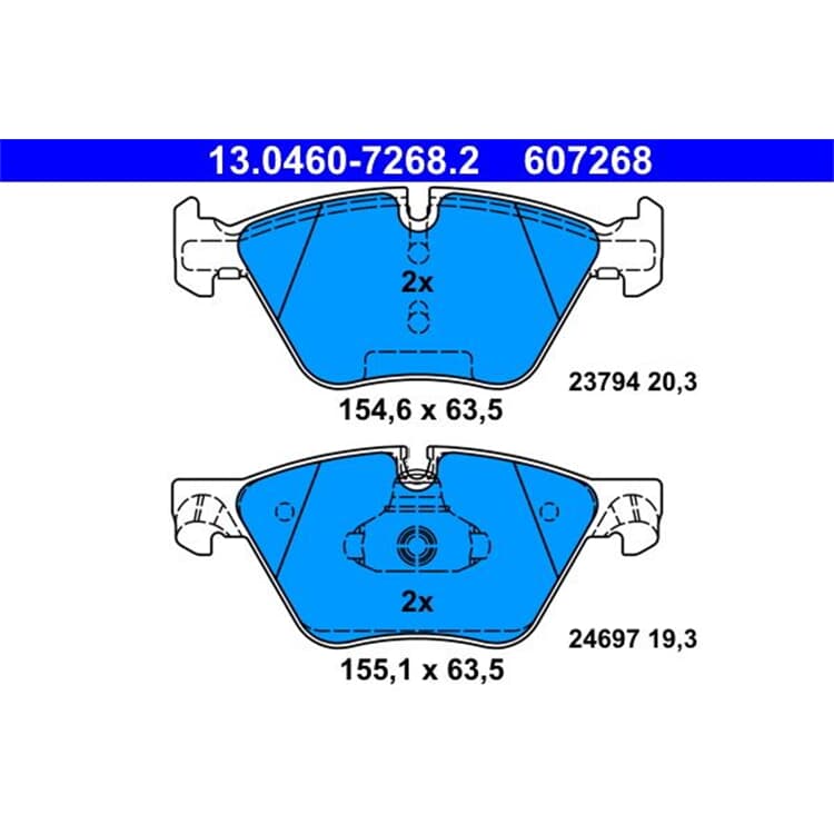 ATE Bremsbel?ge vorne BMW 5er Touring F10 F11 518 - 523 ATE Bremsbel?ge vorne BMW 5er Touring F10 F11 518 - 523 von ATE
