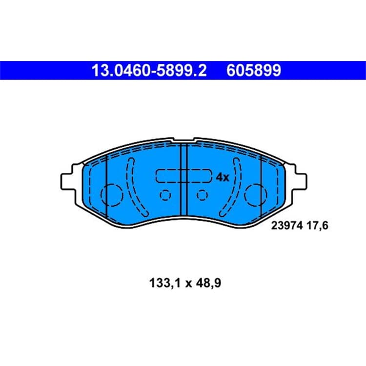 ATE Bremsbel?ge vorne Chevrolet Aveo Daewoo Kalos ATE Bremsbel?ge vorne Chevrolet Aveo Daewoo Kalos von ATE