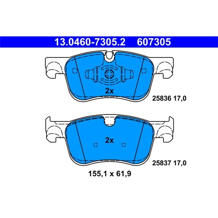 ATE Bremsbel?ge vorne Citroen C4 Grand Picasso 1.2 - 2.0 ATE Bremsbel?ge vorne Citroen C4 Grand Picasso 1.2 - 2.0 von ATE
