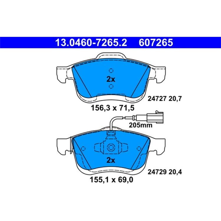 ATE Bremsbel?ge vorne Fiat Doblo Lancia Delta Opel Combo ATE Bremsbel?ge vorne Fiat Doblo Lancia Delta Opel Combo von ATE