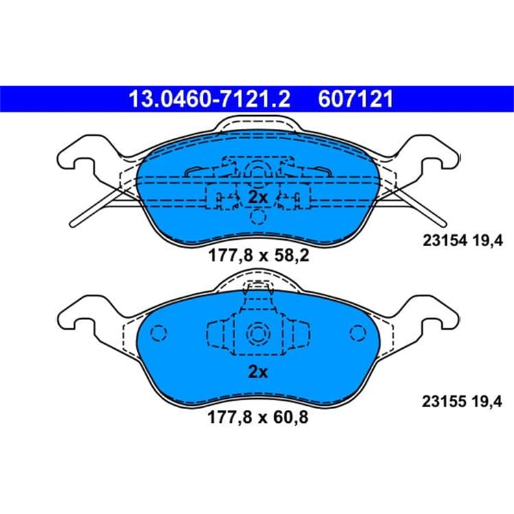 ATE Bremsbel?ge vorne Ford Focus ATE Bremsbel?ge vorne Ford Focus von ATE